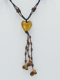 Amber Heart Necklace