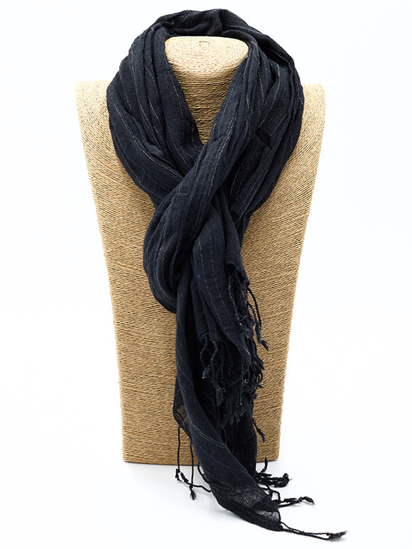 Black Cotton Scarf