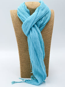 Pale Blue Cotton Scarf