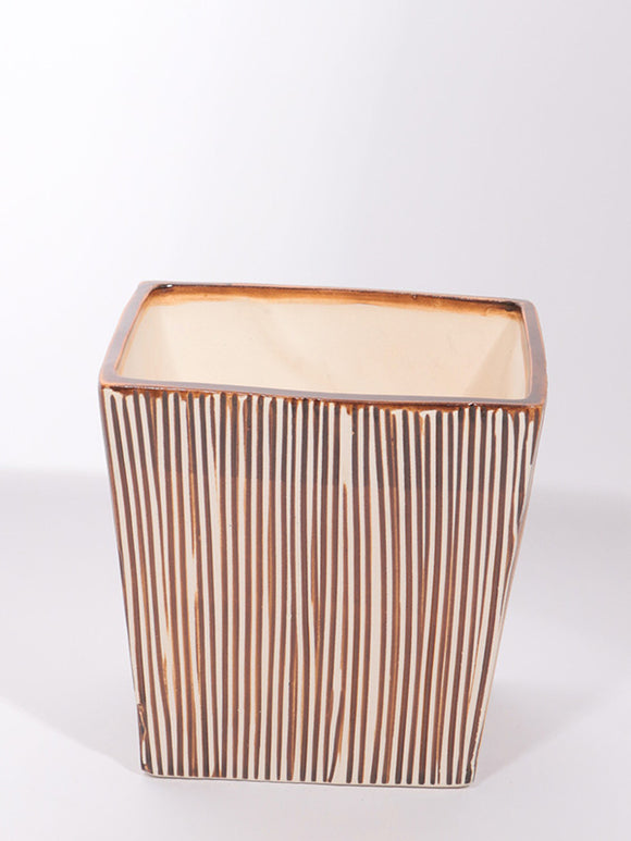 Square Striped Vase