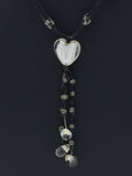 White Heart Bead Necklace