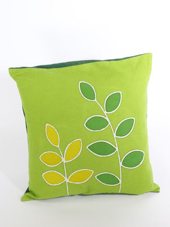 Batik Green Leaf Cushion