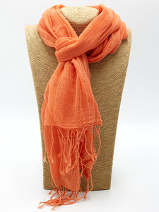 Orange Cotton Scarf