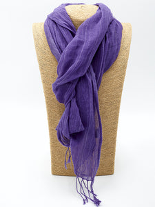 Purple Cotton Scarf